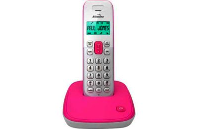 Binatone Fusion Pink Cordless Telephone - Single